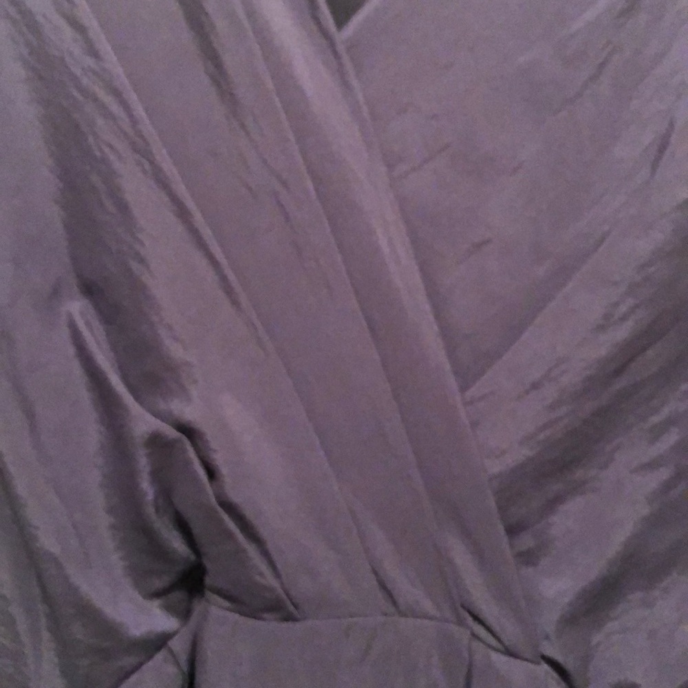BCBGeneration Purple Faux Wrap Dress with Pockets Size Large - Picture 3 of 4